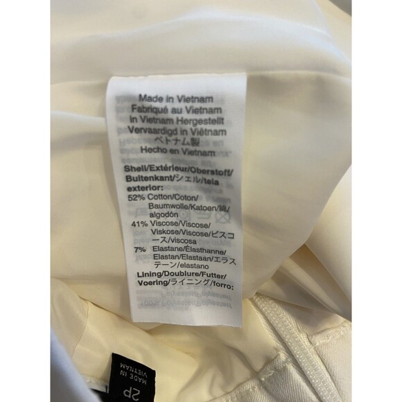 J Crew Women's Cream Colored No. 2 Pencil Skirt Stretch Lined Back Zip Size 2P - Picture 6 of 7